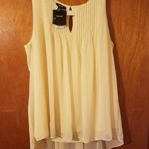 Alfani sheer layered sleeveless blouse